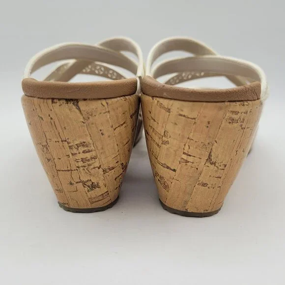 Skechers Beverlee Tiger Posse Sandals Luxe Foam Women's Sz 6 Wedge Strappy White - Picture 10 of 15